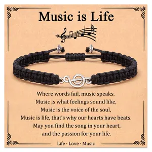Music Gifts for Men Women Teens, Music Note Bracelet Musical Accessories for Him Her, Music Stuff Bracelet Music Lover Jewelry Gifts