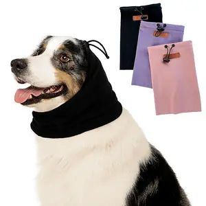 Cute Dog Ear Cover, Adjustable Warm Neck Wrap with Hood, Protective Ear Guard, Anti-Freeze Pet Gear, Comfortable and Secure Fit