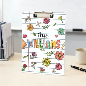 Custom Teacher Name Clipboard,Teacher Appreciation Gift,Personalized School Pencil Board, Back to School Gift from Kid