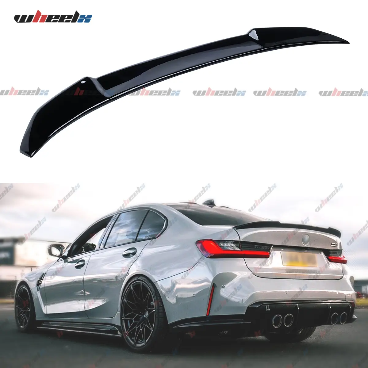 2019-2026 – BMW G20 3 Series & G80 M3 – WHEELX CS Style Carbon Fiber Ducktail Spoiler – High Kick | 4-Door Sedan ONLY