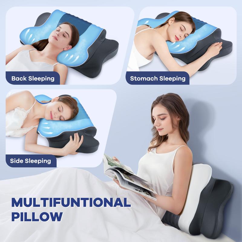 DONAMA Cervical Support Pillow, Ergonomic Memory Foam, Ideal for Side, Back & Stomach Sleepers, Provides Optimal Neck Support