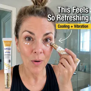 Dark Circles Don't Stand a Chance! Electric Vibrating Eye Cream with Cooling Massage Head, Helps Smooth Fine Lines and Refresh Under-Eye Skin