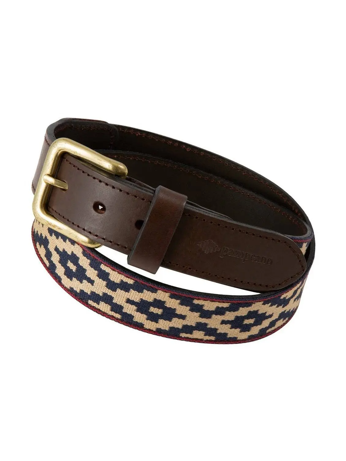 Pampeano hand-stitched polo belt - cincha navy