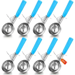 Cookie Scoops Ice Cream Scooper with Trigger Release Portion Scoop Stainless Steel for Portion Control, Baking Food, Cookie Dough (2 oz,Blue)