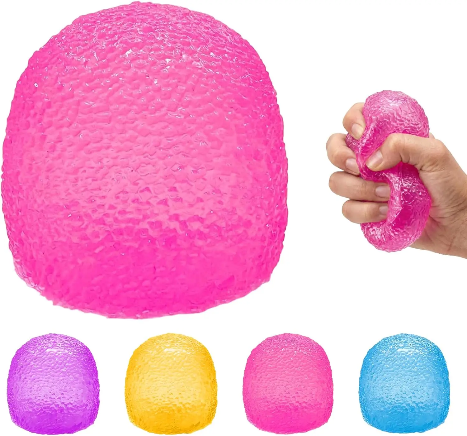 Gumdrop Squishy,Stress Balls Fidget Toys for Kids and Adults, Super Solid Sugar Balls for Classroom Prize Favors Sensory Toys for Kids with Autism 1PC Random Color