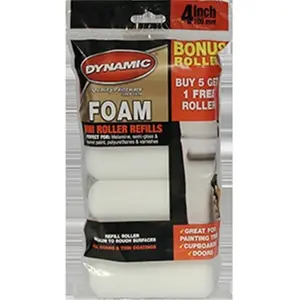 212 MAIN Dynamic HM005360 4 in. Mini Foam Roller with Travel Storage Zipbag - 6 Pack