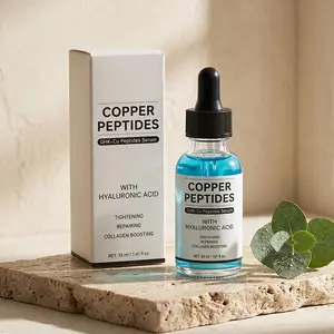 GHK-Cu Copper Peptide Serum with Hyaluronic Acid - Tightening, Repairing & Collagen Boosting. Advanced Anti-Aging Formula for Radiant Skin. 50ml.