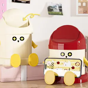 Mini Cute Desktop Trash Can, Home Use, Table, Office, Bedroom, Dormitory, Small Size with Lid, Tea Table Storage Bin, Cute Bins Trashcan
