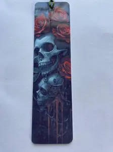 skull rose theme bookmark
