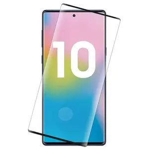 Tempered Glass for Galaxy Note 10, Full Size 3D Curved Hard Screen Guard Protector Crack Saver for Samsung Galaxy Note 10 Phone (SM-N970, SM-N971) - Ultrasonic Fingerprint Compatible