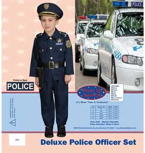 212 MAIN Men's Award-Winning Deluxe Complete Law Enforcement Costume Set - Menswear with Polyester Fabric, Embroidered Flags, Stripes, Shirt, Belt, Machine Washable, Realistic Look, Size XL (16-18)