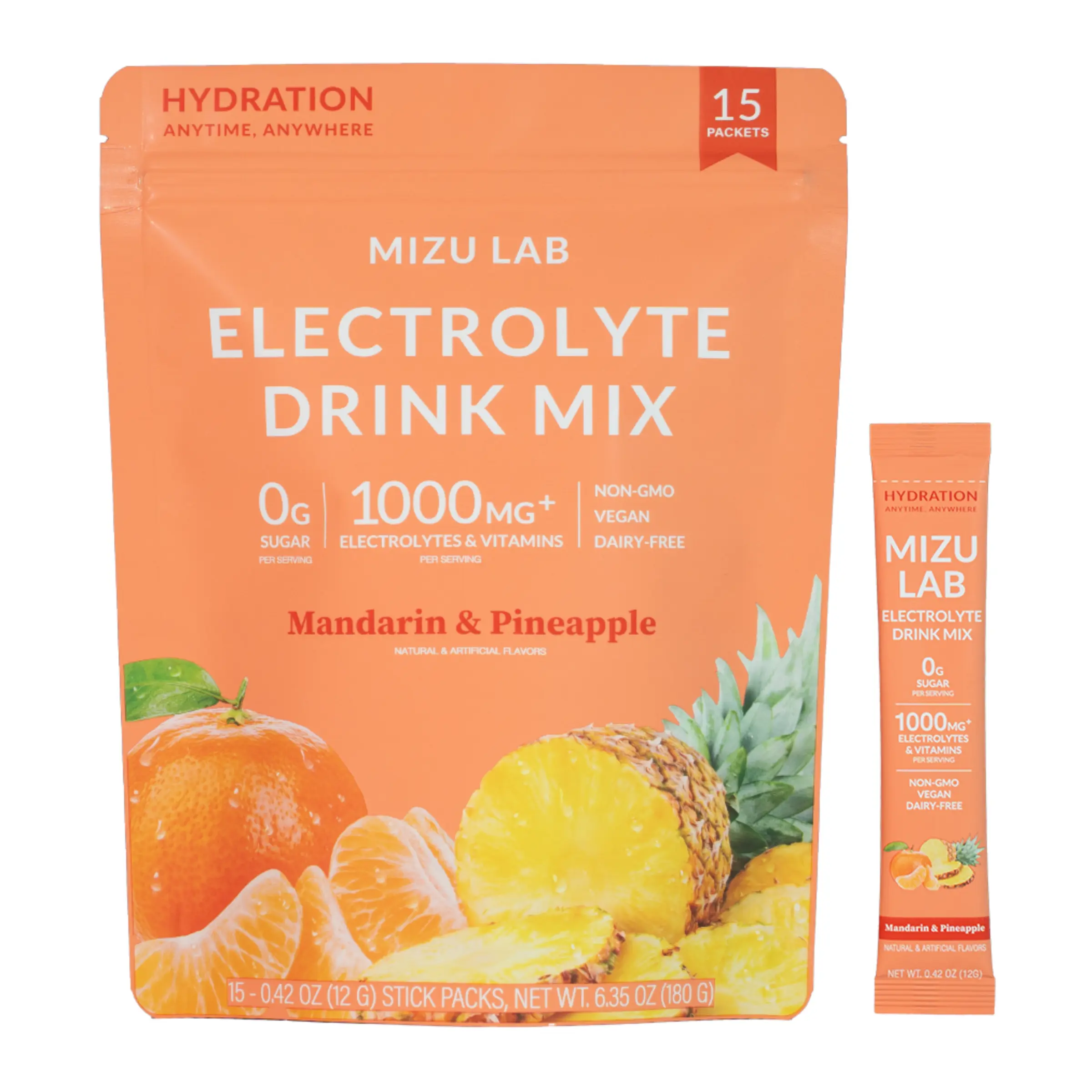 Mandarin Orange & Pineapple | Zero Sugar [15 stick packs]
