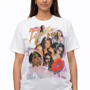 Haifa Wehbe Vintage Shirt Arab Pop Diva Tee Boos El Wawa Y2K Aesthetic Lebanese Icon Graphic T-Shirt