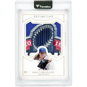 Noah Syndergaard New York Mets 2019 Topps Definitive Collection Definitive Patch Game Used World Series Logo #DPC-NS #1/1 Card - Fanatics Authentic Certified