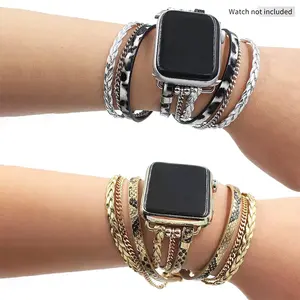 GIROUETTE Fashionable Watch Band, Stylish Watch Band for Women, Wearable Accessories Smart Watch Accessories Compatible with Apple Watch Series 9 8 7 6 5 4 3 2 1