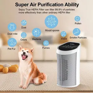 Air Purifier With True HEPA Filter, Triple Filtration, Multiple Functions, Timed And Sleep Modes, Up To 99.9% Removal Rate, Suitable For 200 Square Feet Of Room
