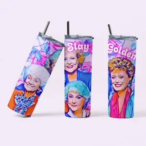 Stay Golden Tumbler Wrap, 20oz Skinny Tumbler Wrap Sublimation, Funny Tumbler Wrap For Women, Mom Tumbler PNG Design Digital Download