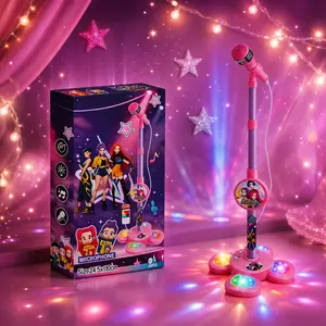 Unleash Your Child's Inner Pop Star! ThisKaraokeMicrophone Toy with Colorful LEDLights & Built-in MusicEncourages Singing,Boosts Confidence, and Makes aPerfectBirthday Gift for children Aged 3-8.Fun,Educational, and Hours of Entertainment!