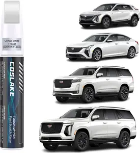 Car Touch Up Paint(Crystal White at(GW/WAX)) for Cadillac, Car Paint Scratch Repair Kit, Quick & Easy Solution to Repair,  in  Scratch Remover Pen with PCS Disposable Micro Applicators