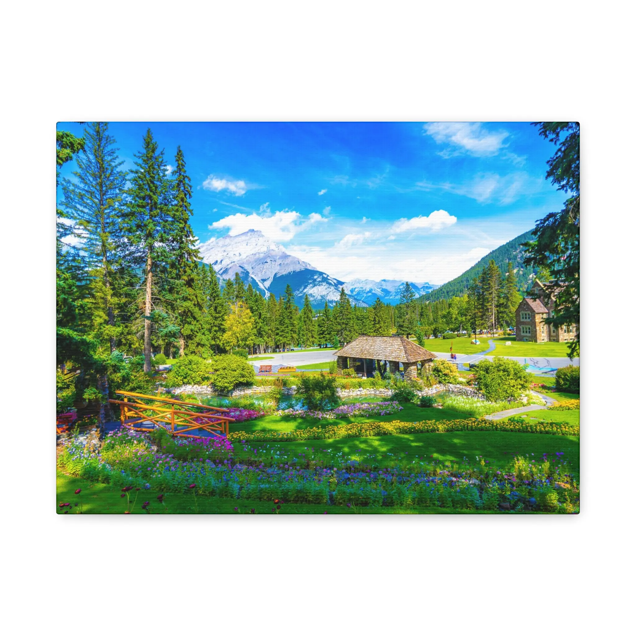 Banff Alberta Canada Cascade of Time Garden Beautiful Colorful Landscape Photograph Canvas Gallery Wraps