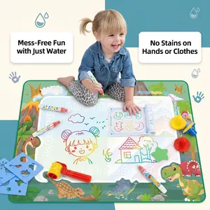 Large Magic Drawing Doodling Mat Coloring Mat Educational Toys Water Doodle Mat Kids Painting Writing Color Doodle Drawing Mat Toy Bring Magic Pens  Girls Boys Age Toddler Gift joy