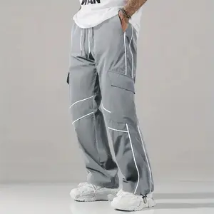 Everyday Reflective Cargo Pants, Fashionable For Errands And Casual Meetups With A Sleek, Monochrome Vibe That Transitions Easily From Day To Night