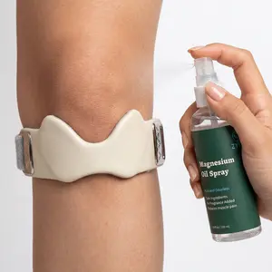 Zyra 2 piece Knee Strap with Magnesium Oil Spray - Seaweed Calcium & Ruscowelis - 4 fl oz/120 mL Joint Relief Cream Nerve Relief Cream Therapeutic Treatment