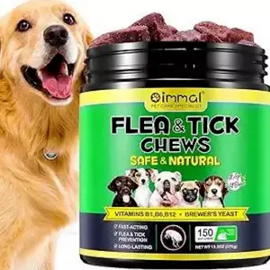 Dog Flea and Tick Prevention chews , chewable dog treats , dog immune support , natural defense