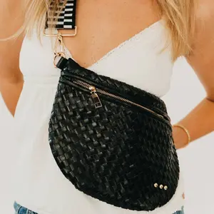 Westlyn Woven Bum Bag-Black