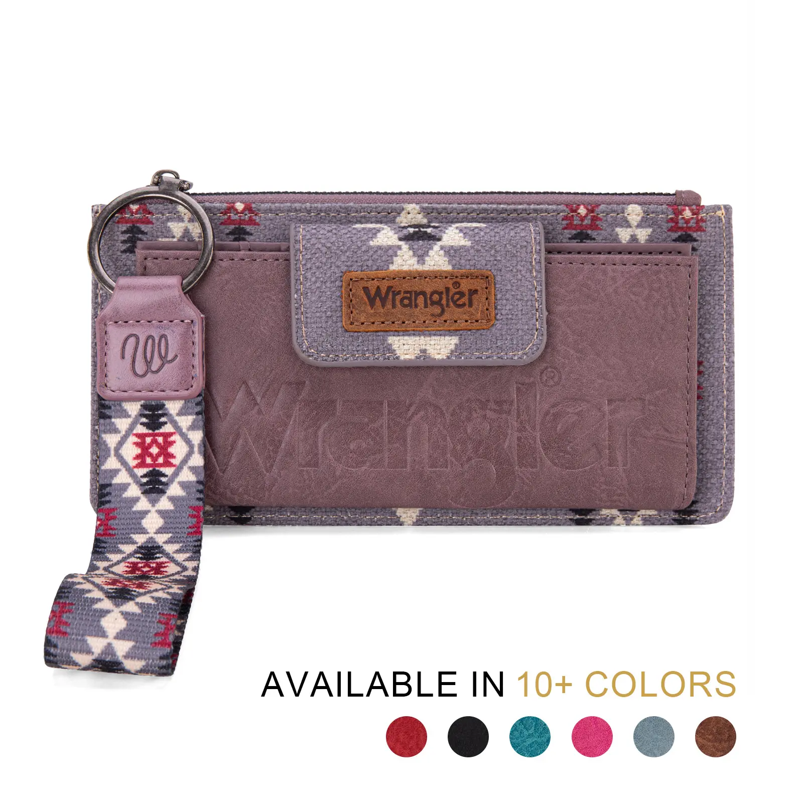 Wrangler Wallet RFID Purse for Women Aztec Clutch Wristlet Wallet with Boho Credit Card Holder Wrangler Wallet RFID Purse for Women Aztec Clutch Wristlet Wallet with Boho Credit Card Holder