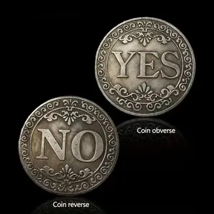 Yes No Decision Maker Lucky Coin, 1 Count Double-sided Commemorative Coin, Collectible Gift for Friends, Classmates, Family