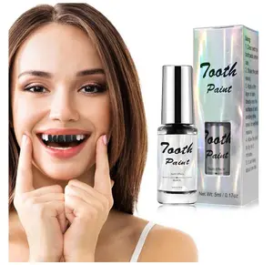 Black Tooth Paint,Professional Black Out Teeth Makeup,Quick Dry & Realistic, for Cosplay,Rotten Teeth Makeup and Missing Teeth SFX for Halloween Art Theater