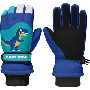 X-GLV01   Kids Winter Snow Ski Gloves, Waterproof Cold Weather Insulated Outdoor Snowboard Gloves for Toddler Boys 3-11Y