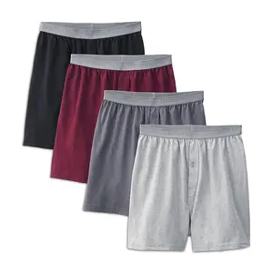 Fruit of the Loom Premium Mens 4 Pack Premium Cotton Knit Boxers