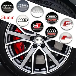 4pcs Audi Wheel HUB Center Cap Stickers, Durable High-Temperature Resistant, Precise Fit, Scratch Protection, Fits A3 A4l A6l Q3 Q5l Q7 S3 S4 Rs4 Rs6