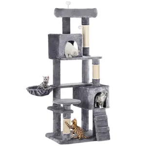 YITAHOME 70.8in Cat Tree Tower for Indoor Cats, Multi-Level Cat Furniture with Scratching Posts, Cat Window Padded Plush Perch, Cozy Basket, Ladder and Funny Toys for Kittens Pet Play House