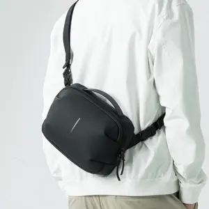 1pc men's crossbody bag, large capacity shoulder bag, storage bag with inner hidden compartment, portable handbag for ordinary leisure and outdoor riding, travel bag, satchel bag