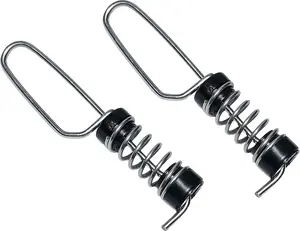 MARINE CITY 2 Pcs Deluxe Antenna Flag Clips 304 Stainless Steel Spring Loaded Holds Flags up to 65 MPH 2-7/8 Inch Length