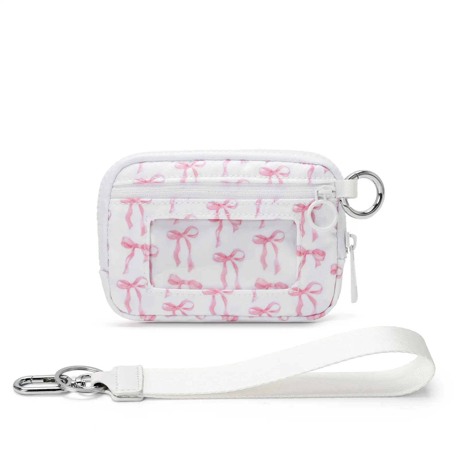 pink bow on white