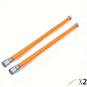 2-Pack 50cm Kitchen Sink Extension Hose, Bathroom 360° Rotating Curved Faucet Extender, Water Saving Filter Extension Tube