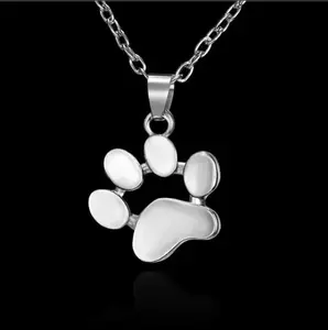 Adorable Dog & Cat Paw Print Necklace - Stainless Steel Pendant for Pet Lovers, Puppy & Kitten Design - Perfect Gift for Animal Lovers & Pet Parents - Show Your Love for Your Furry Friends with this Beautiful, Durable Accessory!