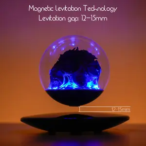 Magnetic Floating Blue Eternal Rose LED Light – Night Lamp for Bedroom Decor, Valentine's Day Mother's Day Gift for Love