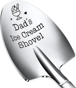 Fathers Day Gifts for Dad, Large Dads Ice Cream Shovel, Icecream Scoop Stainless Steel, Anniversary Birthday Gifts for Him Men Dad Husband Boyfriend (Dad's Ice Cream Shovel, Large)