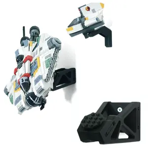 Wall Mount for Lego Star Wars The Ghost & Phantom II (75357) – Secure & Angled Display for Both Ships, Easy Installation