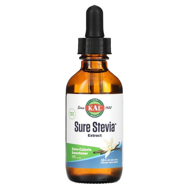 KAL Sure Stevia Extract, Vanilla, 1.8 fl oz (53.2 ml)