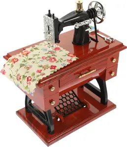 2026 Unlock the Whimsical Charm of a Bygone Era – This Vintage Sewing Machine Music Box Delights with Its Mechanical Melody Movement, Making It a Timeless Desk Accessory and Perfect Christmas or Valentine's Gift