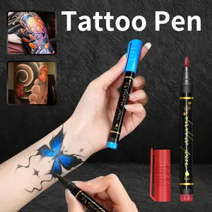 Temporary Skin Tattoo Markers, 10 Pieces With 10 Colors, Dual-Ended Single-Color Body Markers, Flexible Brush Tips, Vivid Colors, Suitable For Face Painting And Body Painting Patterns, Cosmetic-Grade Quality. Ldeal For Festivals, Parties, Birthday Gatheri