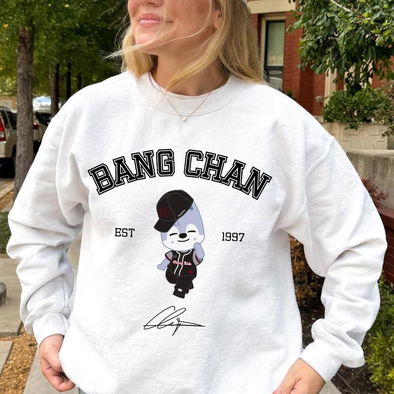 Cute SKKZO Member Sweatshirt, Kpop Stan Outfit, Stay Casual Crewneck, Boy Group Lovers Tops Womenswear