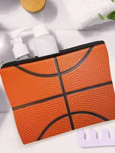 1PC basketball Makeup Bag - Zipper Pouch, Lightweight & Foldable Travel Organizer with Double-Sided Design for Cosmetics, Cute Gift Idea, Compatible for Travel, Gym, Camping - Ideal Gift for & Women, Ideal for Spring and Summer Getaways3.27PYT-17