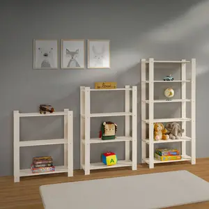 3 Shelf Slatted Organizer White | Furniture Dash